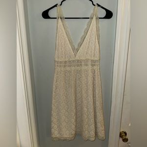Lace cream dress